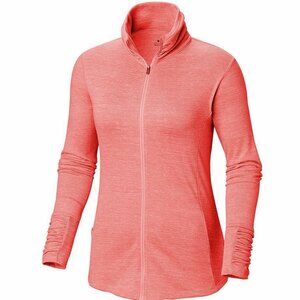 Columbia Outerspaced™ III Full Zip Sweater Top Peach Heathered UPF 50 Omni-Shade